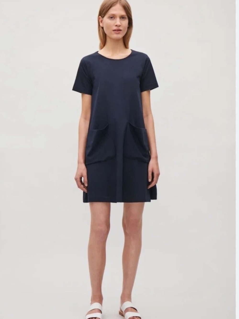 COS Black Short Sleeve Pocket Swing Dress XS